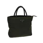 Prada Vintage Pre-owned Nylon handvskor Black, Dam