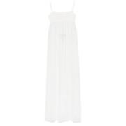 Jacquemus Vit Peplum Klänning White, Dam