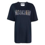 Moschino Blå Bomull Jersey Kortärmad T-shirt Blue, Dam