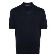 Corneliani Blå Casual Kortärmad Polotröja Blue, Herr