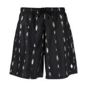 Marcelo Burlon Svarta Polyester Shorts Black, Herr