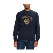 Tommy Hilfiger Klassiskt Logosweatshirt Blue, Herr