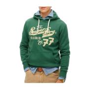 Superdry Broderad Sweatshirt för Vardagskomfort Green, Herr