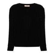 Twinset Viskos Polyester Tröja Black, Dam