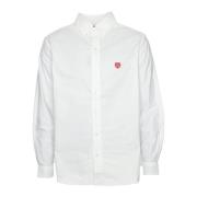 Human Made Oxford Skjorta med Button Down Krage White, Herr