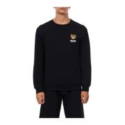 Moschino Bomullsblandning huva stil sweatshirt Black, Herr