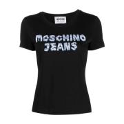 Moschino Jeans T-shirts och Polos Svart Black, Dam