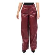 Jijil Bordeaux Wide Leg Byxor Red, Dam