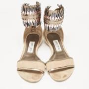 Jimmy Choo Pre-owned Pre-owned Laeder sandaler Beige, Dam