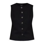 Rag & Bone Irina Vest Black, Dam