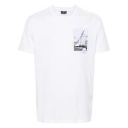 Paul & Shark Stickad T-shirt med korta ärmar vit White, Herr