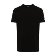 Dsquared2 Svart T-shirt med Vit Logga Ärm Black, Herr