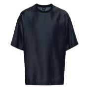 Giorgio Armani Blå Elegant Kortärmad T-shirt Blue, Herr