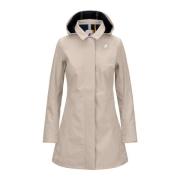 K-Way Stilig Polyesterjacka Beige, Dam