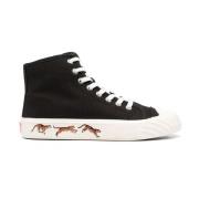 Kenzo Svart High Top Casual Sneakers Black, Dam