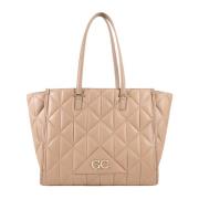 Gio Cellini Quiltad Beige Toteväska Beige, Dam