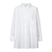 Rabens Saloner Vit Oversized Skjorta Noah Modell White, Dam