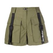 Love Moschino Avslappnad Grön Bomull Nylon Shorts Green, Dam