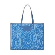 Etro Blå Casual Toteväska Blue, Dam