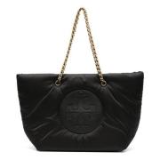 Tory Burch Elegant Svart Polyester Toteväska Black, Dam