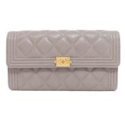 Chanel Vintage Pre-owned Laeder plnbcker Gray, Dam