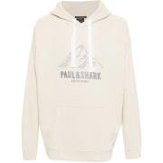 Paul & Shark Casual Beige Bomull Hoodie Beige, Herr