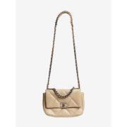 Chanel Vintage Pre-owned Laeder chanel-vskor Beige, Dam