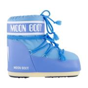 Moon Boot Låg Nylon Ikoniska Vinterstövlar Blue, Dam