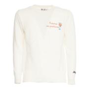 MC2 Saint Barth Vit Häger Crew-Neck Tröja White, Herr