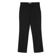 Calvin Klein Svart Bomull Avslappnade Byxor Black, Dam