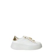 Gio+ Vita lädersneakers med strassdetalj White, Dam