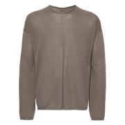 Rick Owens Casual Beige Bomullsstickad Tröja Beige, Herr