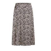 Bruuns Bazaar Elegant Floretbbamattas Kjol Sand Svart Beige, Dam