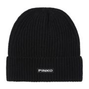 Pinko Svart Stickad Mössa Black, Dam