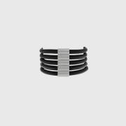 Dansk Copenhagen Multi Row Silver Armband Gray, Dam