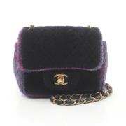 Chanel Vintage Pre-owned Tyg crossbodyvskor Purple, Dam