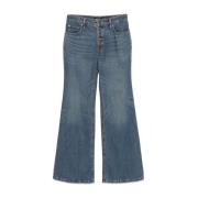 Ralph Lauren Retro flare full längd flare Blue, Dam