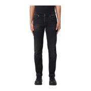 Dondup Använda Denim George Byxor Black, Herr