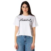 Liviana Conti Broderad T-shirt i vitt White, Dam