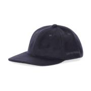 Emporio Armani Navy Blue Wool Baseball Cap Blue, Herr