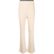 Sonia Rykiel Casual Brun Byxor Bomull Viskos Polyester Beige, Dam