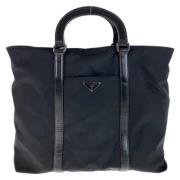 Prada Vintage Pre-owned Canvas handvskor Black, Herr