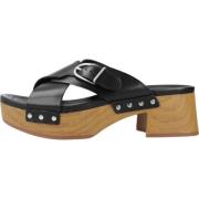 Clarks Heeled Mules Black, Dam