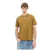 Diesel Logo Applique Bomull T-shirt Green, Herr