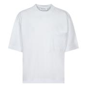 Études Vit Oversize Ficka T-shirts och Polos White, Herr