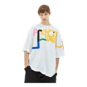 Walter Van Beirendonck Bomull Jersey Android T-shirt White, Herr