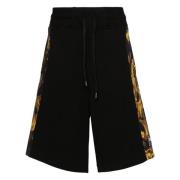 Versace Jeans Couture Svarta akvarelltryck casual shorts Black, Herr