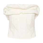 My Essential Wardrobe Elegant Glammw Top Blus Snow White White, Dam