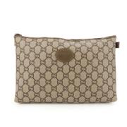 Gucci Vintage Pre-owned Canvas kuvertvskor Beige, Dam