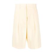 Joseph Beige Linne Bomullsblandning Skräddade Shorts Beige, Dam